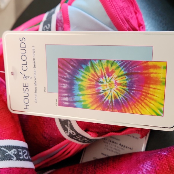 House of Cloud Microfiber Beach Towel Quick Dry Sand Free Compact Tye Die - Picture 2 of 5